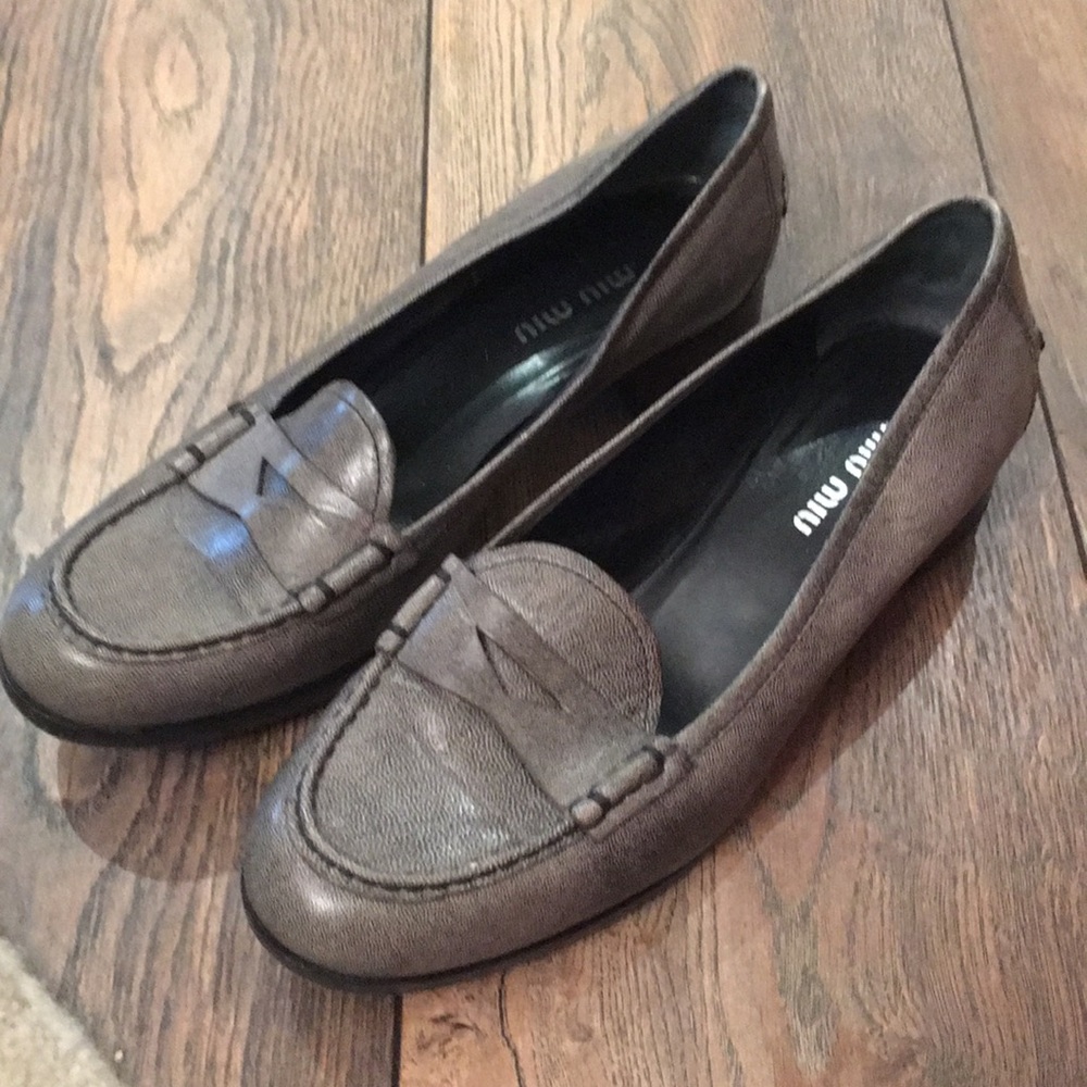 Miu Miu Gray loafers
